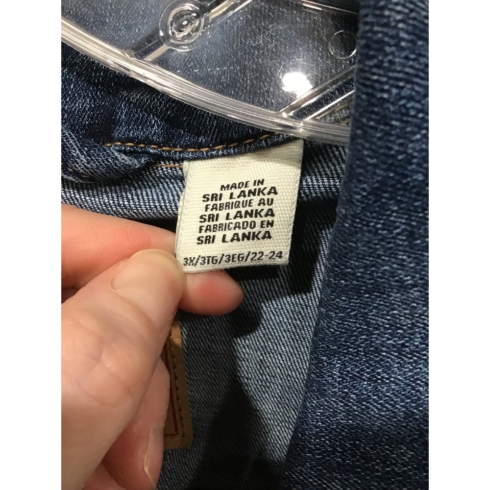 Levi's Women's Denim Trucker Jacket Blue Jean Size 3X Classic Americana 90s Y2K - Picture 4 of 8